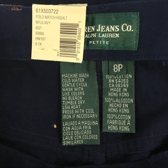NEW Ralph Lauren Jean Co Crop Size 8P Women Blue - Picture 7 of 7